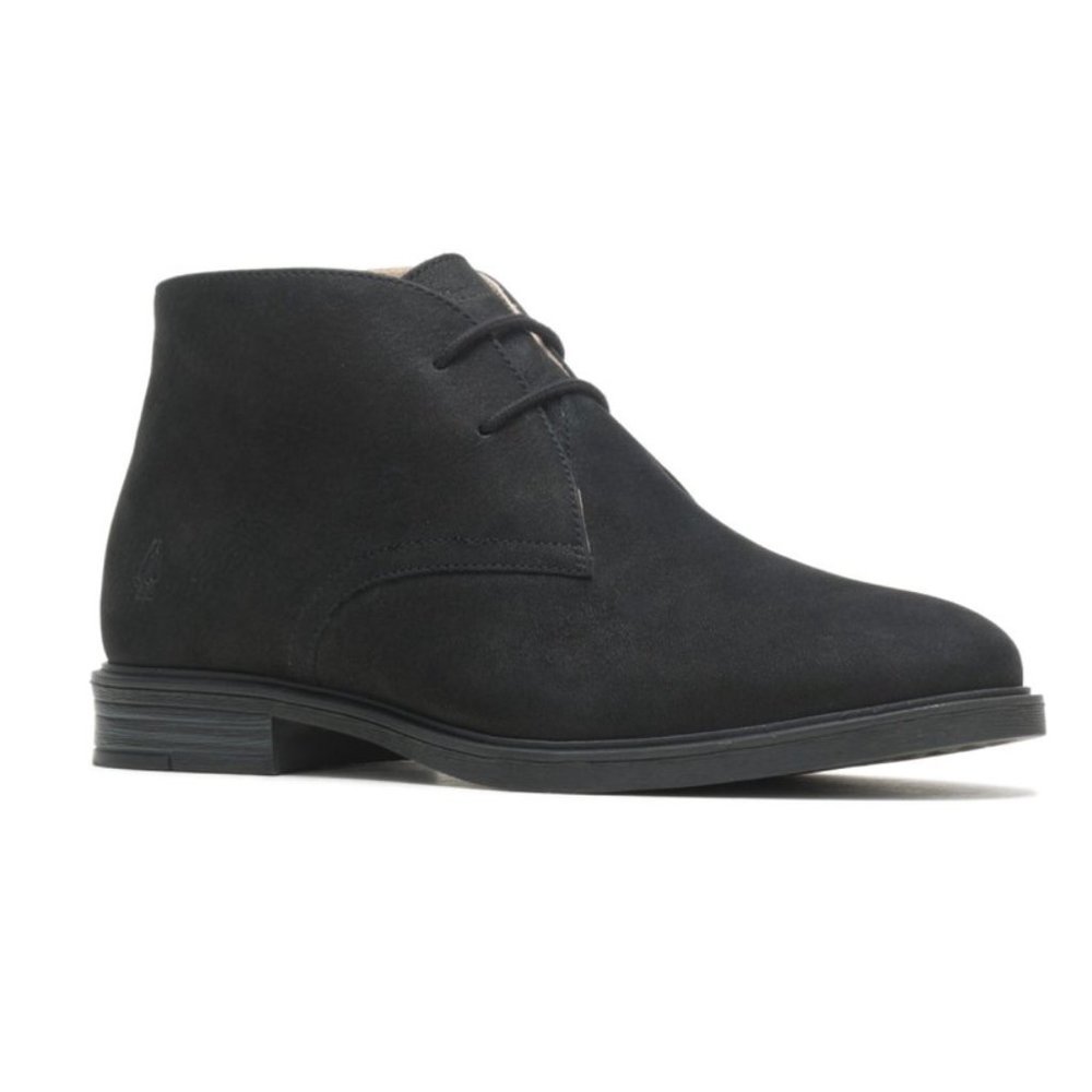 Hush Puppies Womens Size 8.5‎ Bailey Chukka 2 Black Nubuck Leather Boots NEW